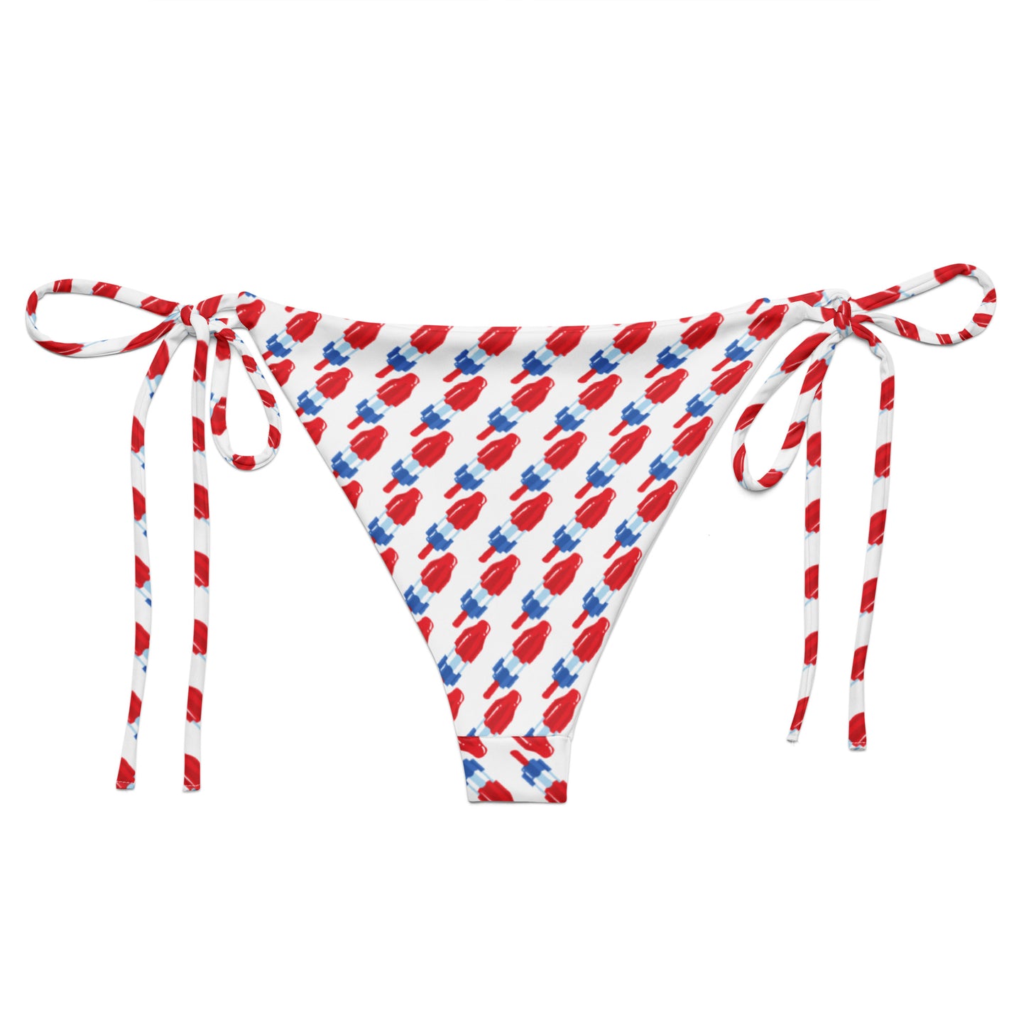 Classic Red, White & Blue Popsicle Recycled Bikini Bottom