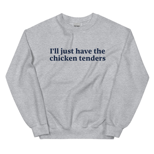 Light Gray Chicken Tenders Crewneck Sweatshirt
