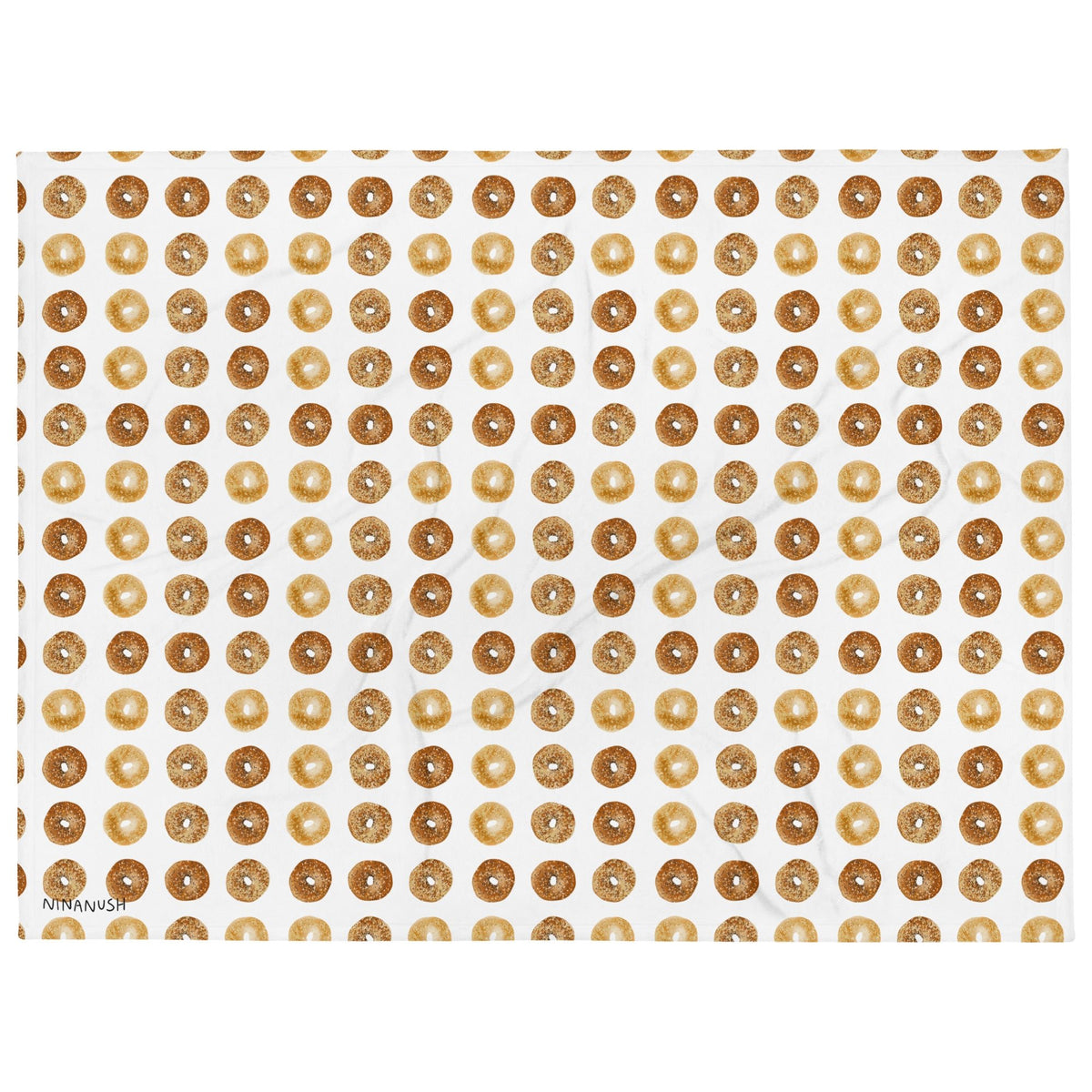 Bagels Throw Blanket - ninanush