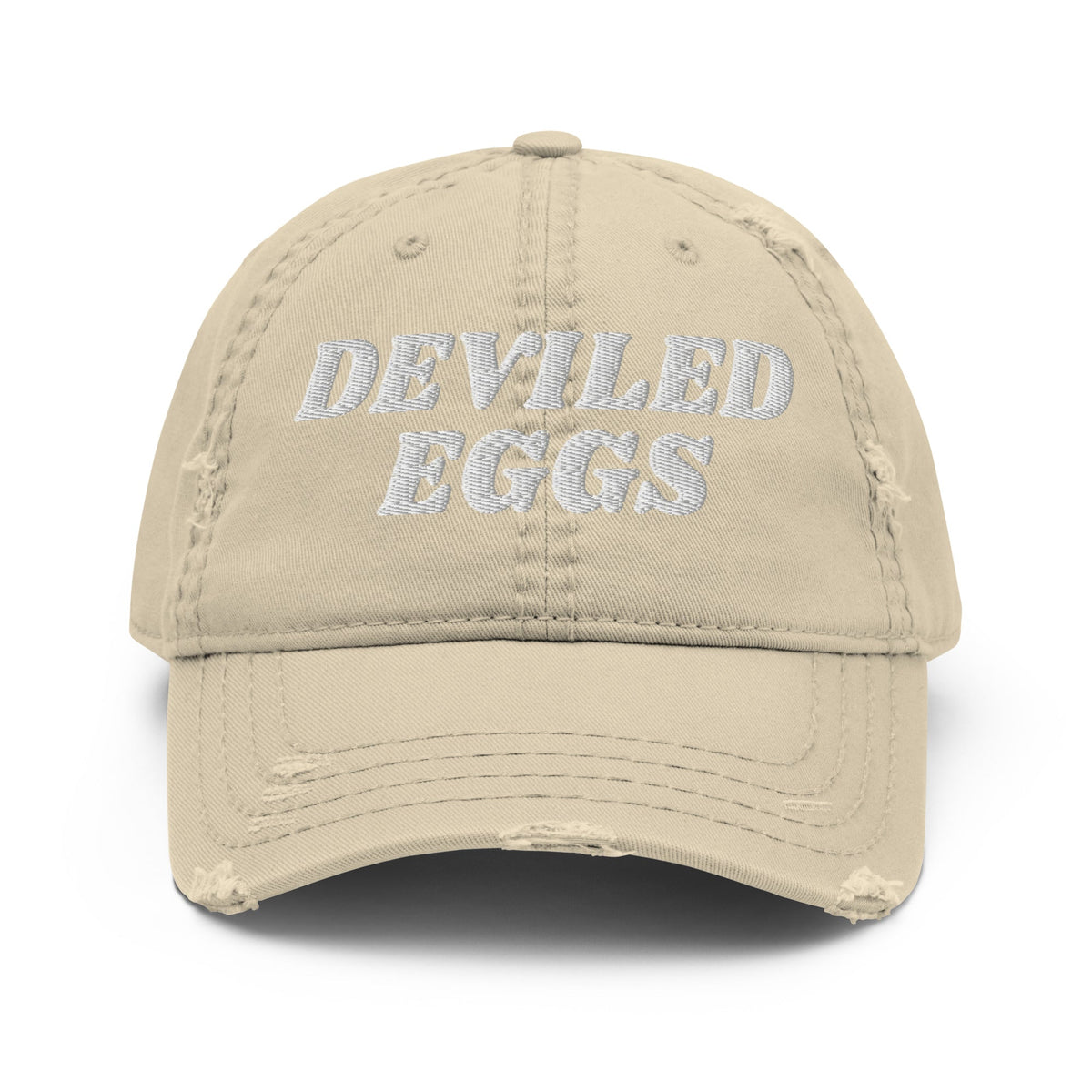 Deviled Eggs Distressed Dad Hat - ninanush