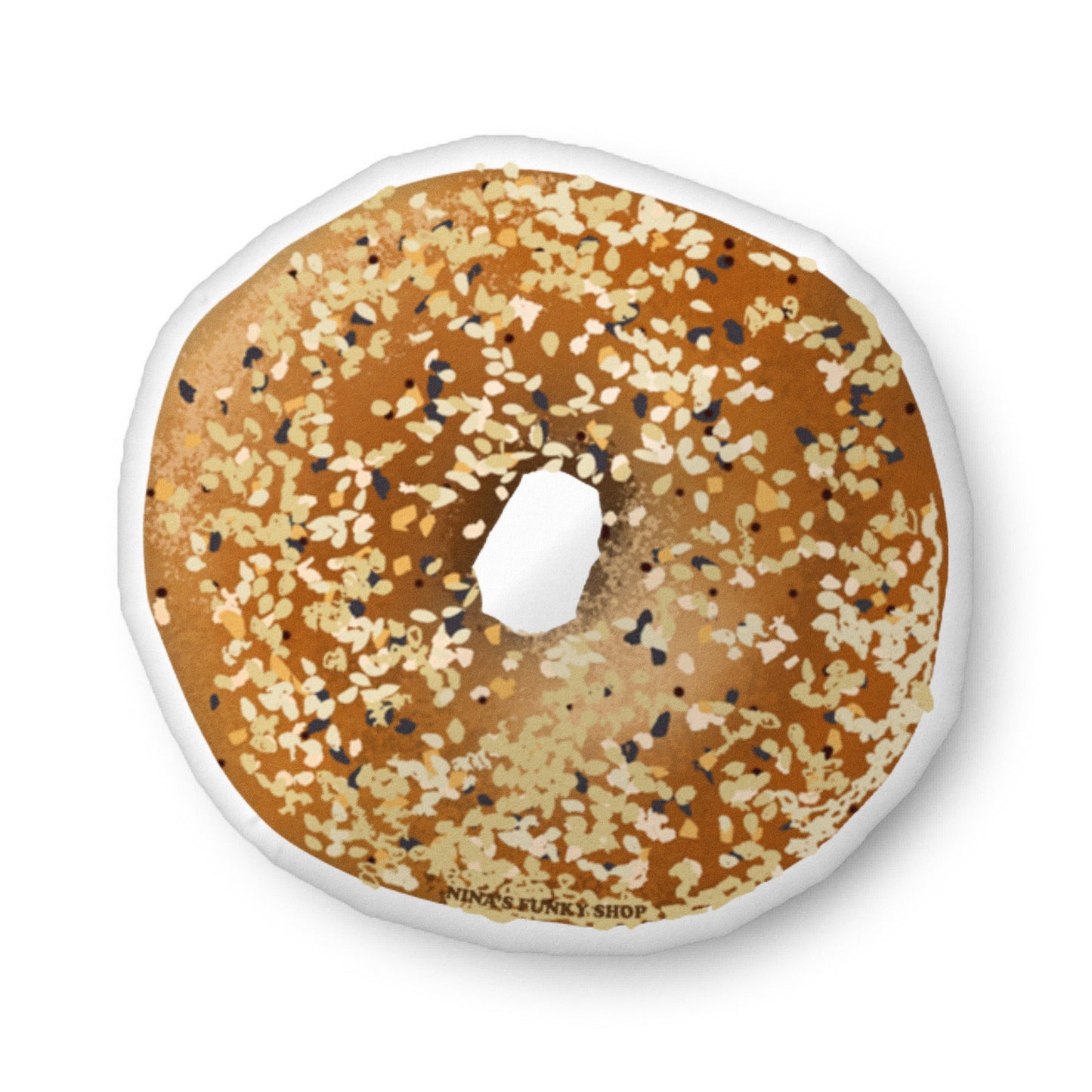 Everything Bagel Shaped Pillow - ninanush