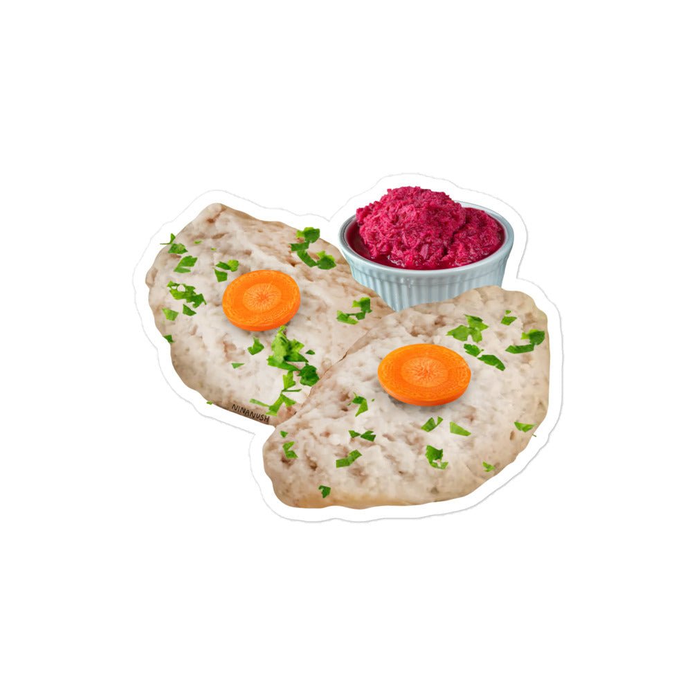 Gefilte Fish Design Sticker - ninanush