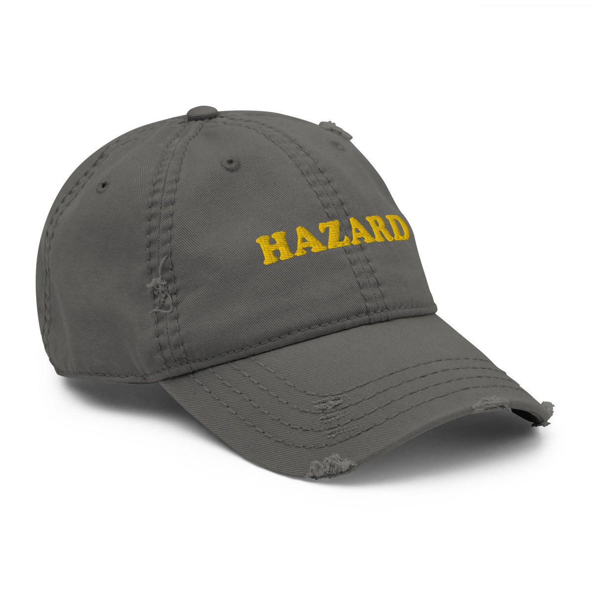 Hazard Distressed Dad Hat - ninanush