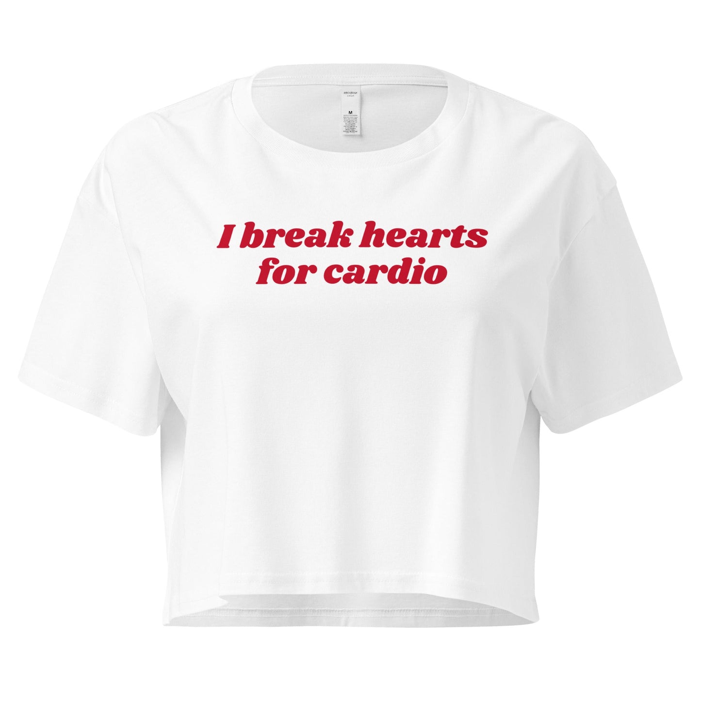 I Break Hearts For Cardio Crop Tee - ninanush