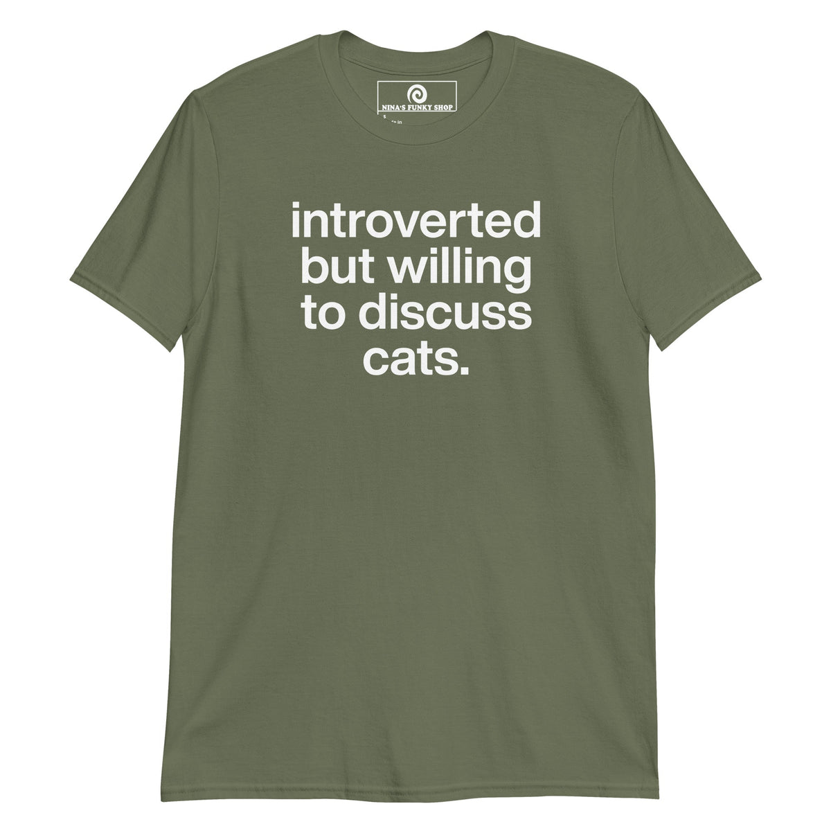 Introverted But Willing To Discuss Cats T-Shirt - ninanush