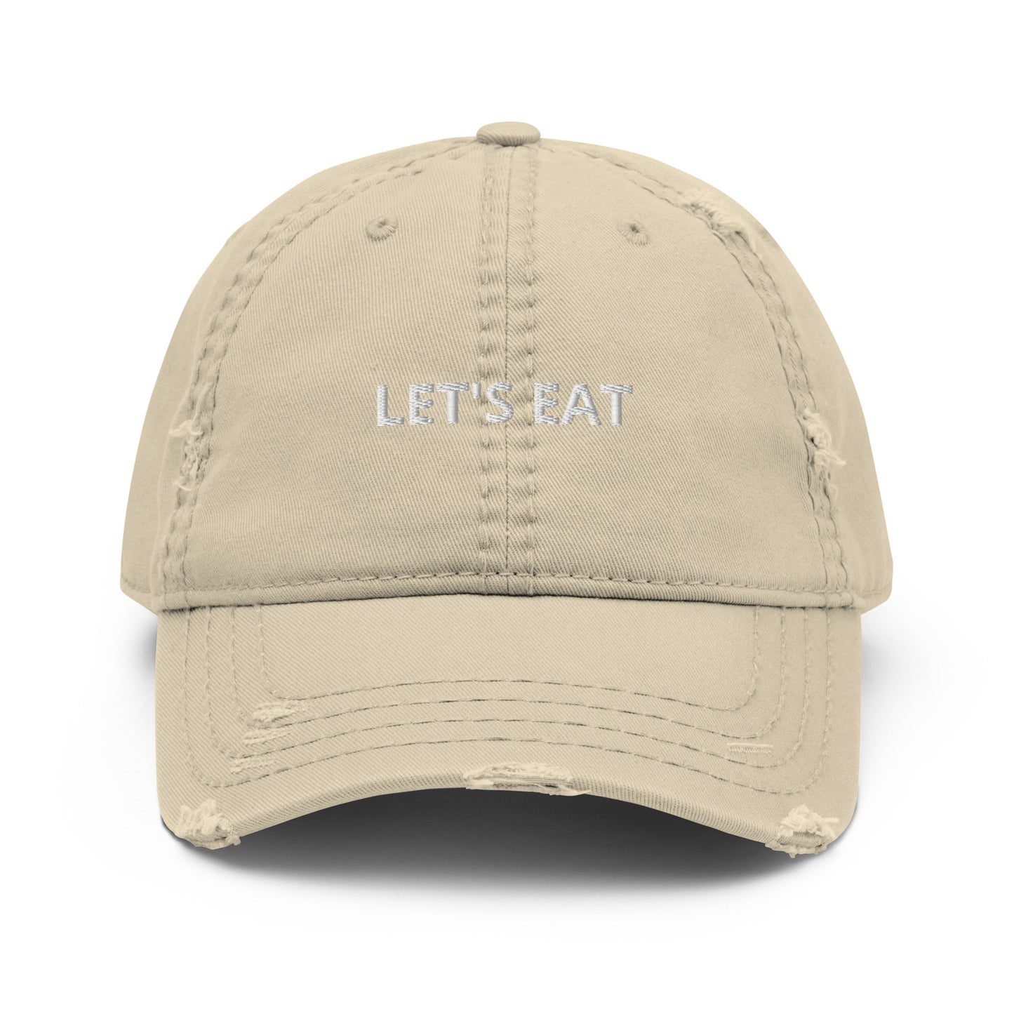 Let's Eat Distressed Dad Hat - ninanush