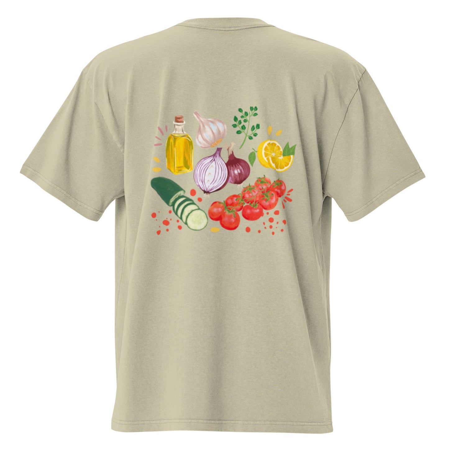 Mediterranean Chopped Salad Ingredients Graphic Tee - ninanush