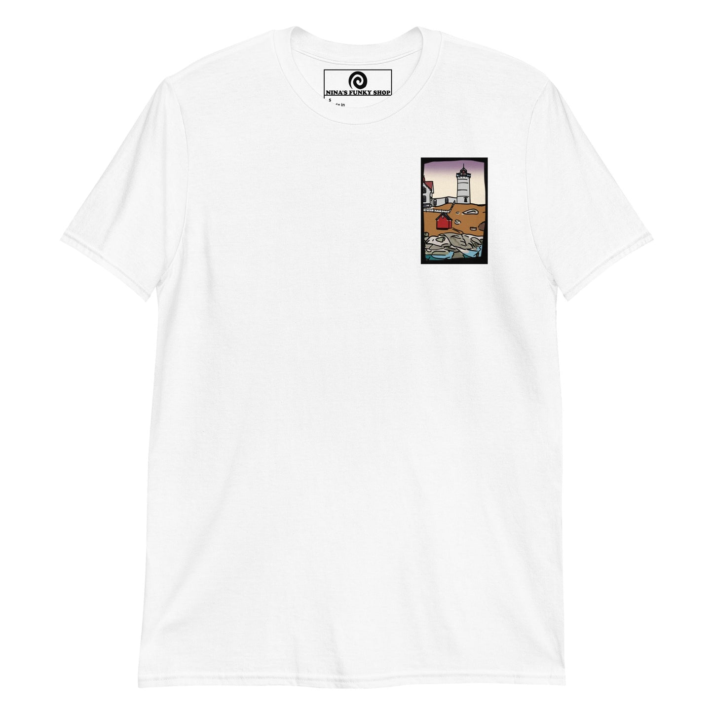 Nubble Lighthouse T-Shirt - Small Front - ninanush