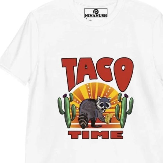 Raccoon Taco Time T-Shirt - ninanush
