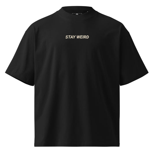 Stay Weird Organic Oversized High Neck T-Shirt - ninanush