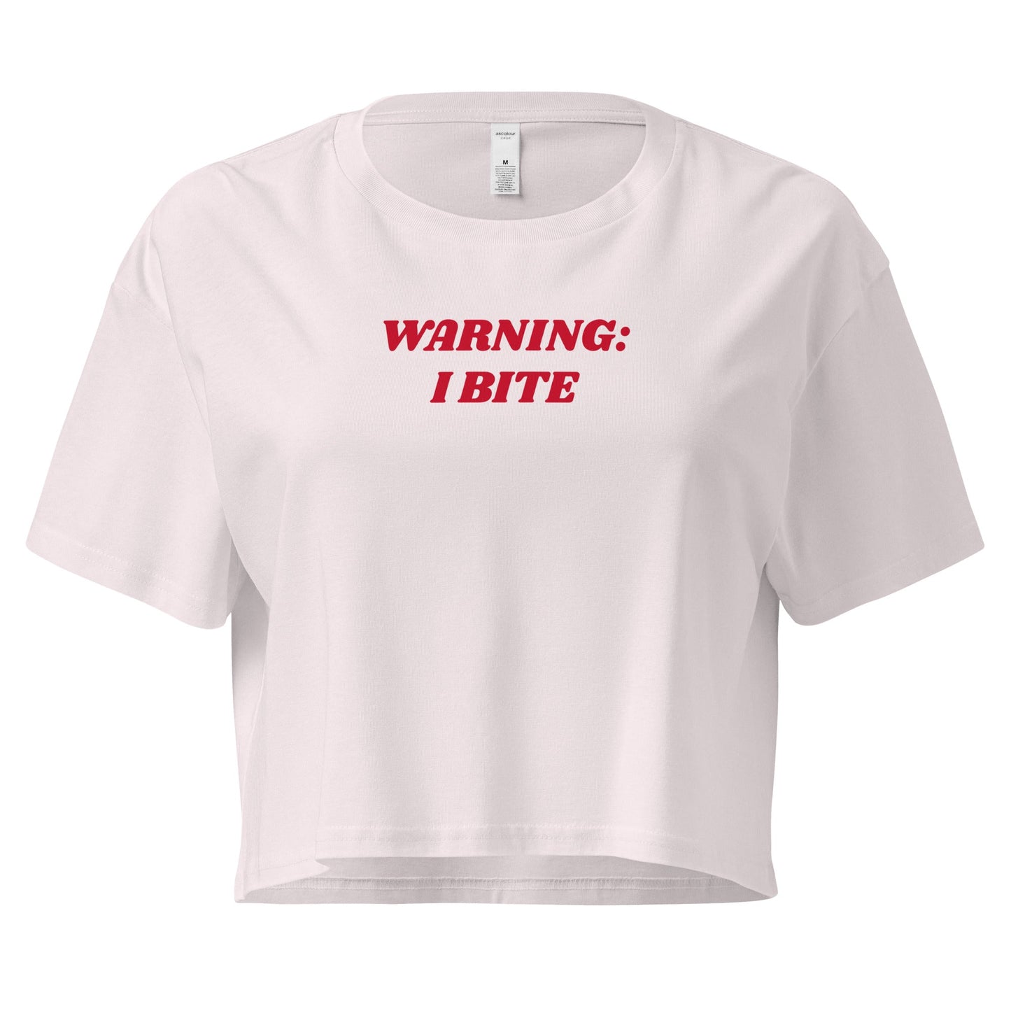 Warning: I Bite Crop Tee - ninanush