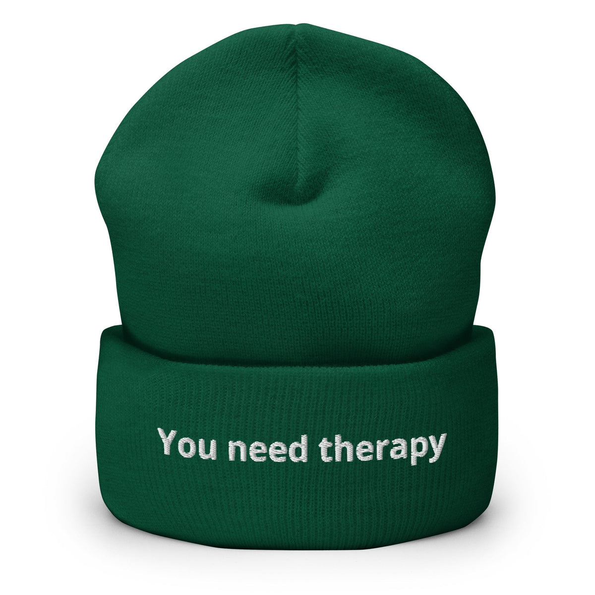 You Need Therapy Cuffed Beanie - ninanush
