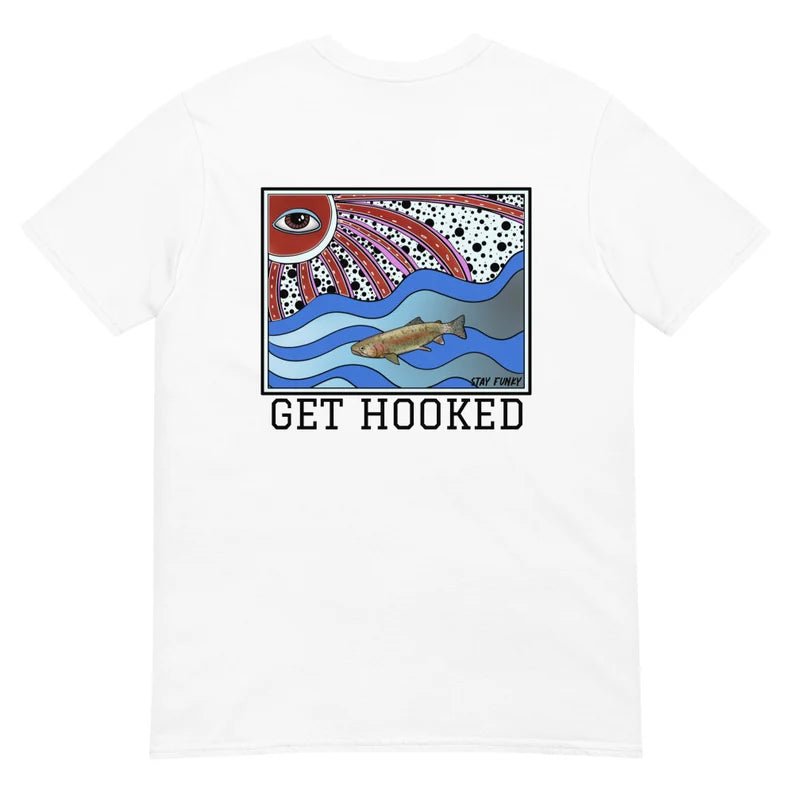 Funky Get Hooked Rainbow Trout T-Shirt - ninanush