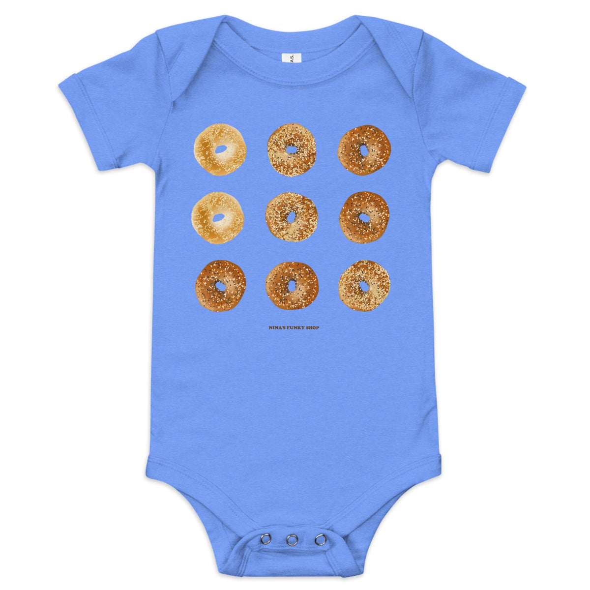 9 Bagels Baby Short Sleeve Onesie - ninanush