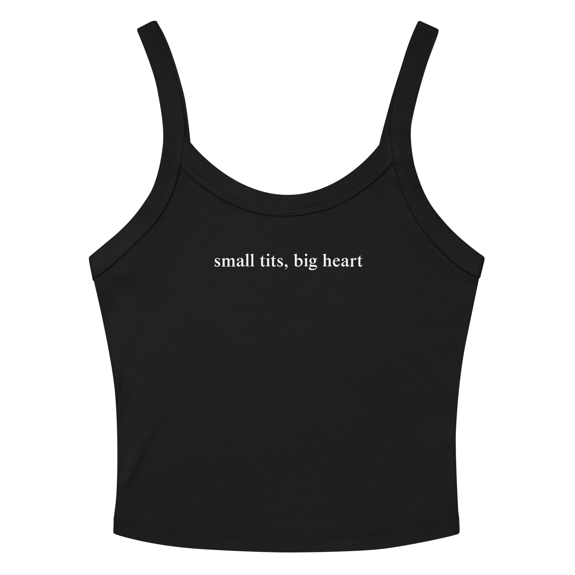 Black Small Tits, Big Heart Tank Top