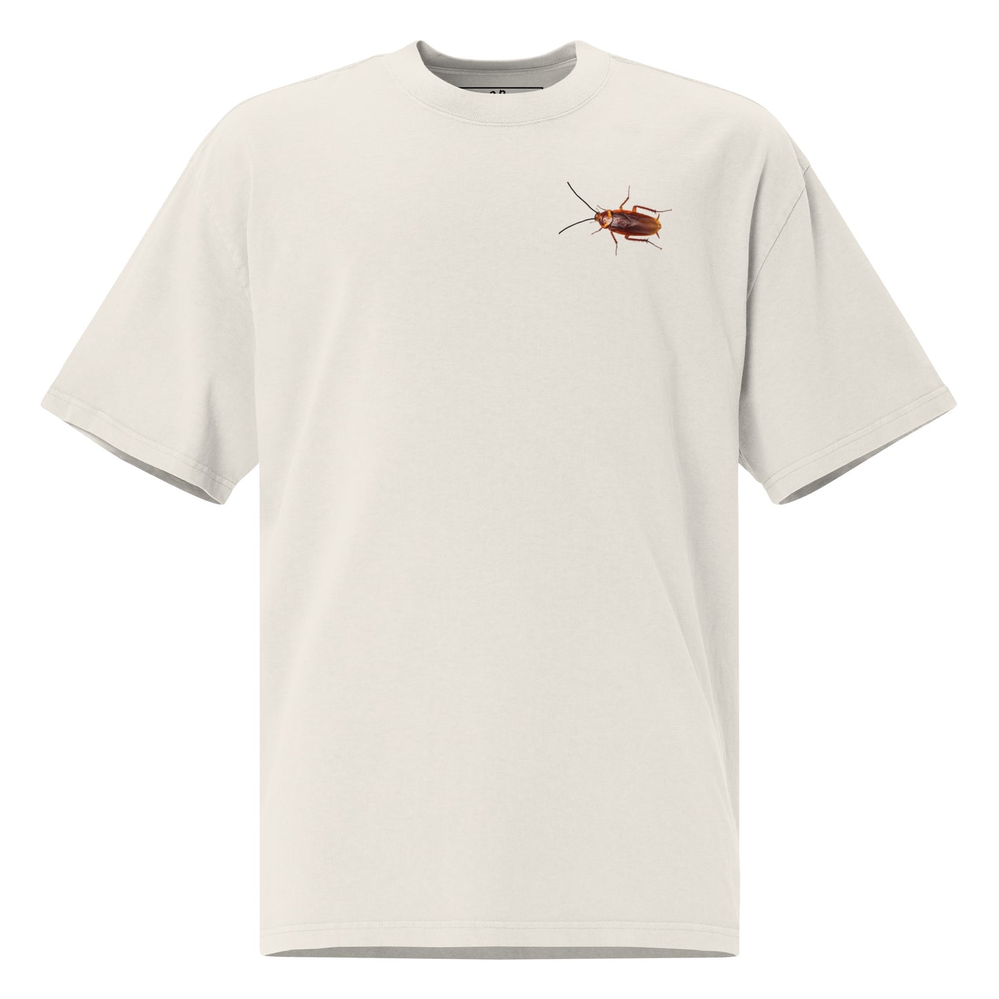 Bone white cockroach graphic t-shirt