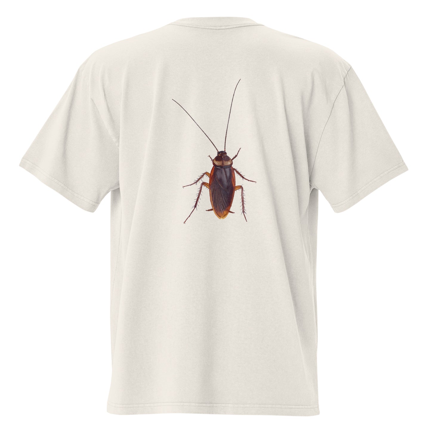 Bone color cockroach t-shirt