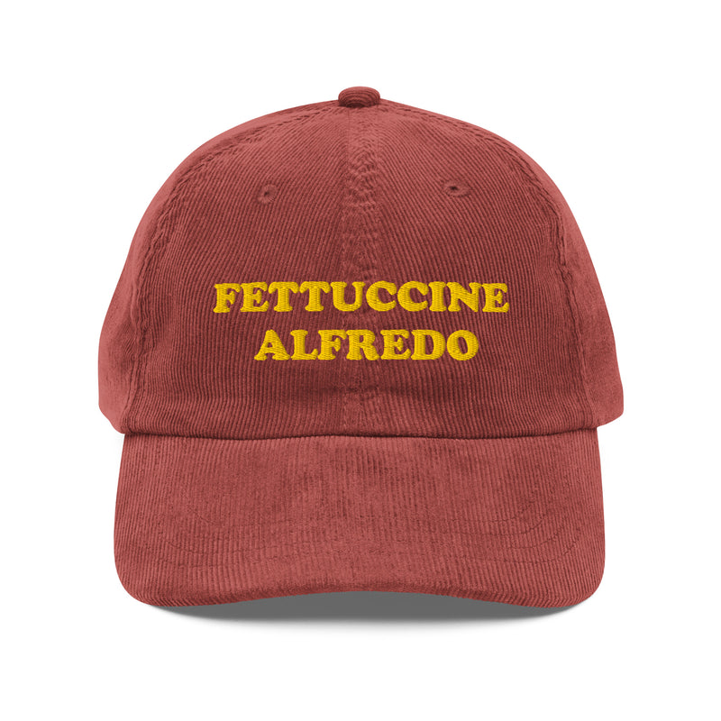 Burgundy Fettuccine Alfredo Corduroy Hat