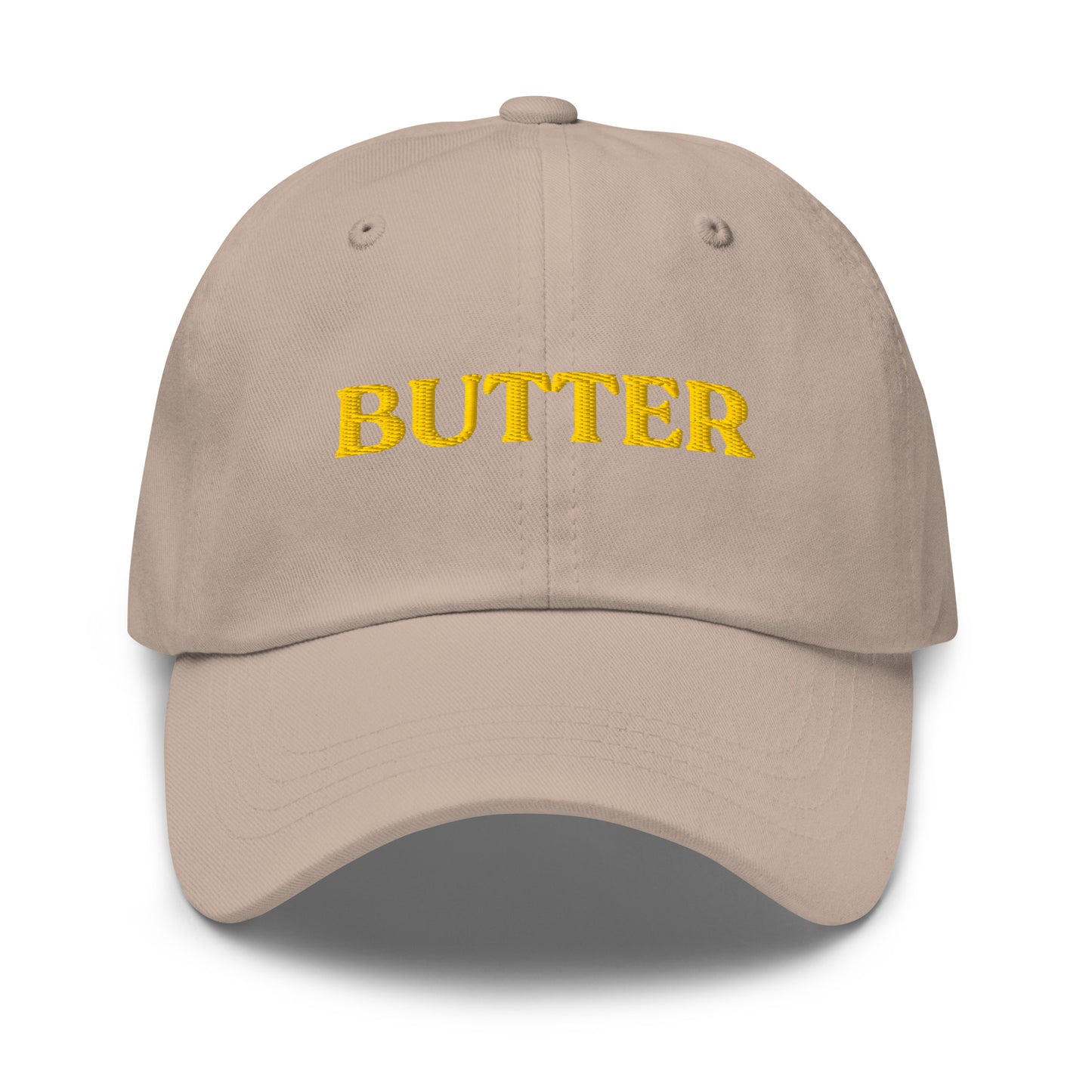 Beige Embroidered Butter Hat