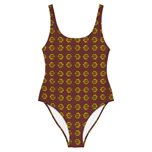 Funky Sunflower One-Piece Swimsuit