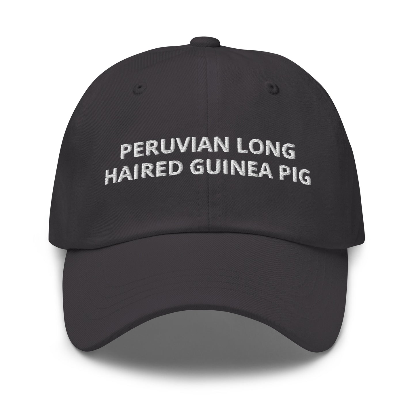 Gray Peruvian Long Haired Guinea Pig Dad Hat