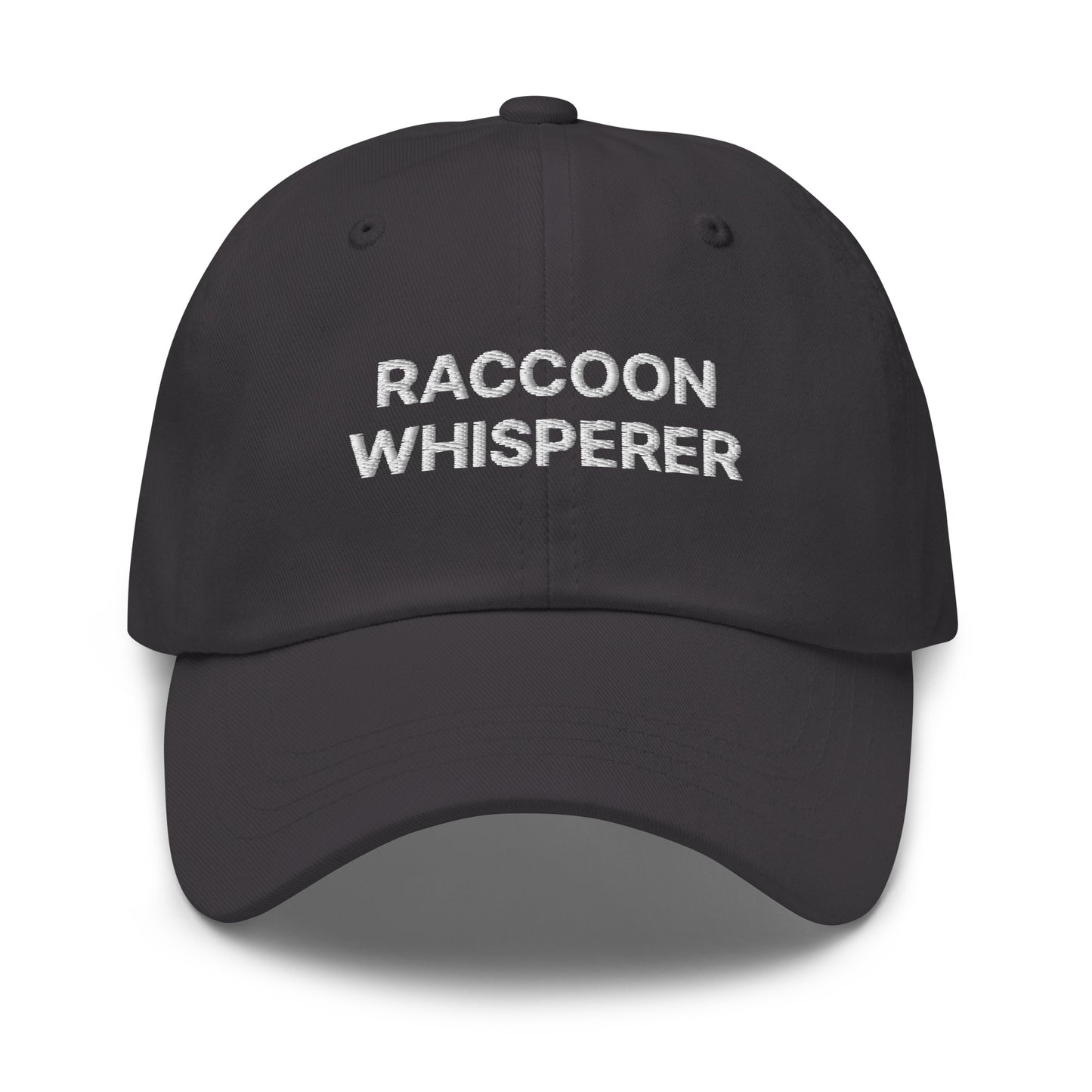 Gray Raccoon Whisperer Dad Hat