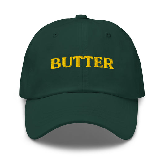 Green Embroidered Butter Hat