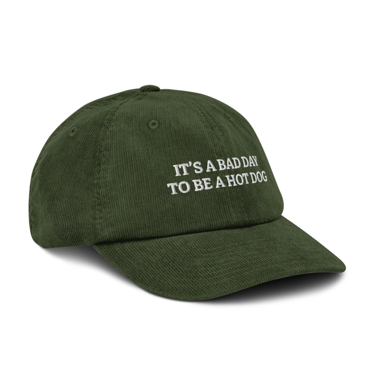Side of green It’s A Bad Day To Be A Hot Dog Corduroy Hat
