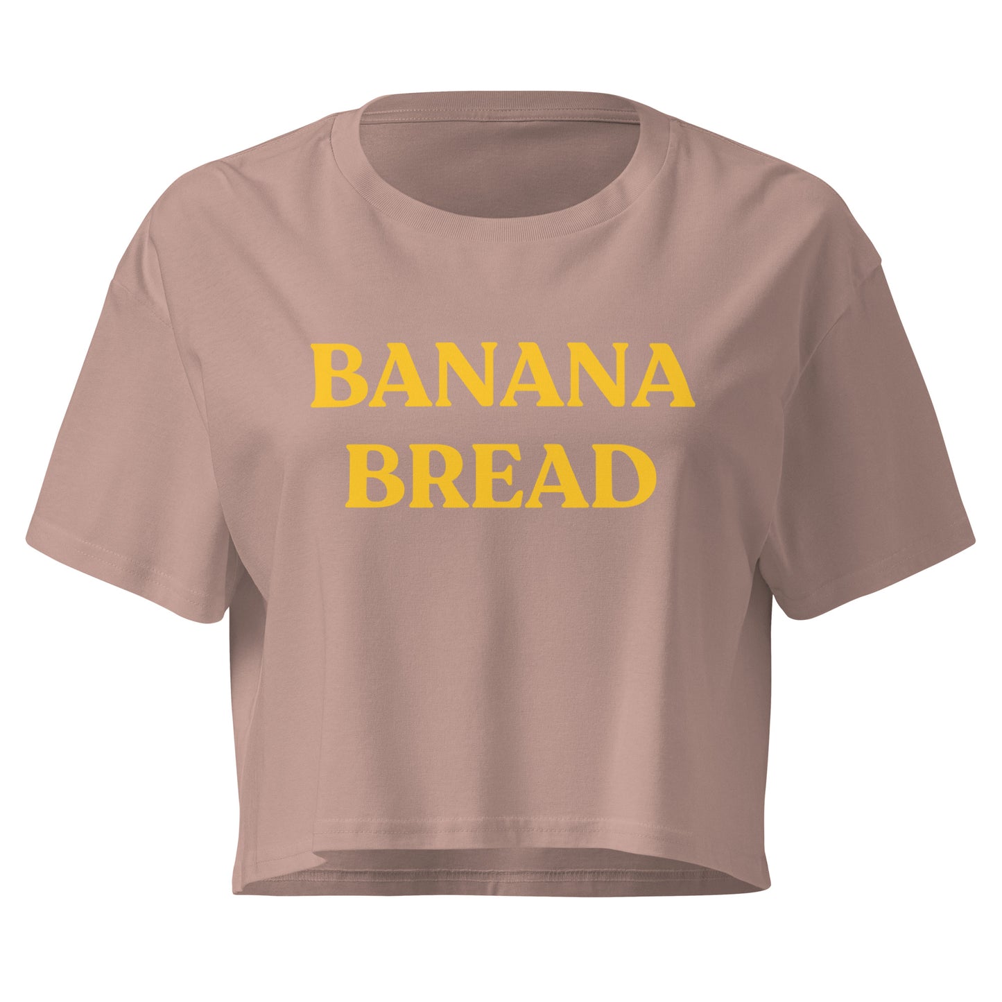 Hazy pink Banana Bread crop t-shirt