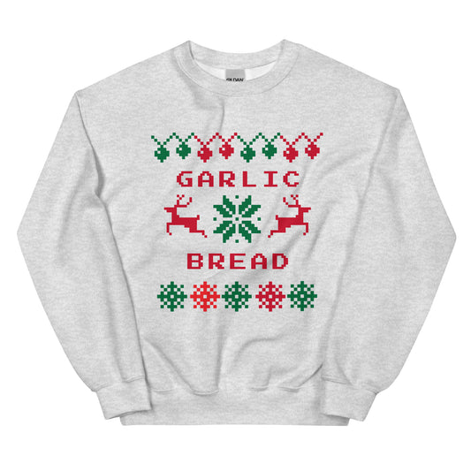 Light Gray Garlic Bread Christmas Sweatshirt