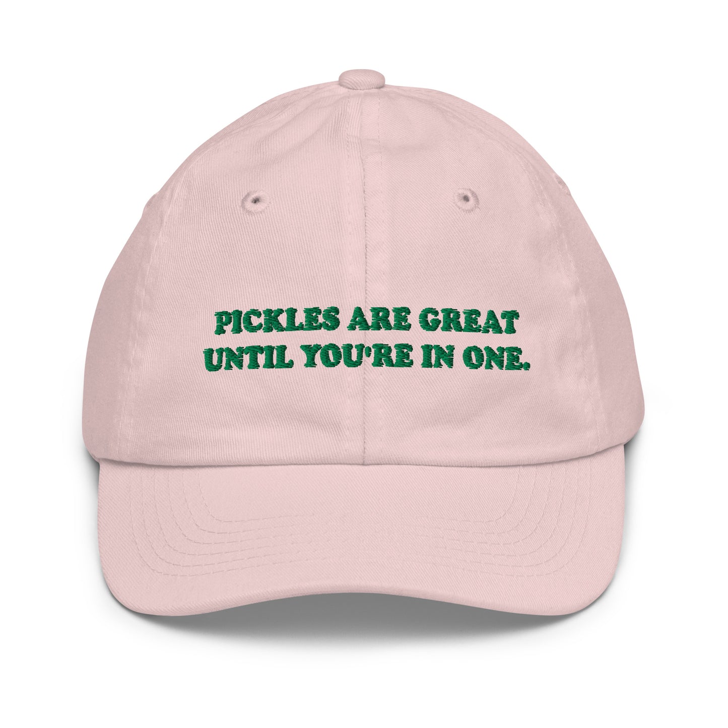 Light Pink Pickles Are Great Until You're In Once Kids Baseball Hat