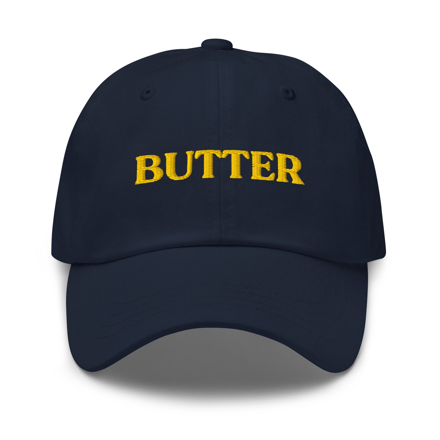 Navy Embroidered Butter Hat