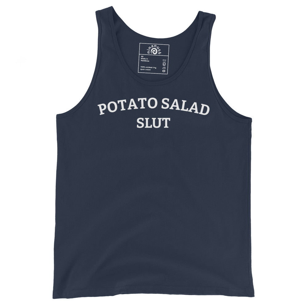 Navy Potato Salad Slut Tank Top