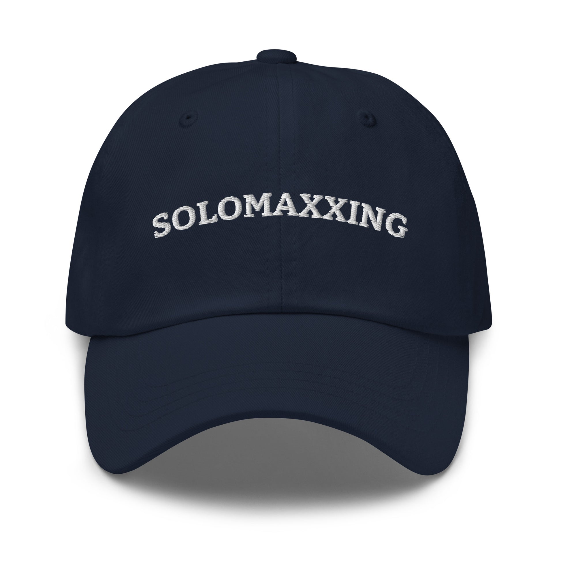 Navy Solomaxxing Dad Hat