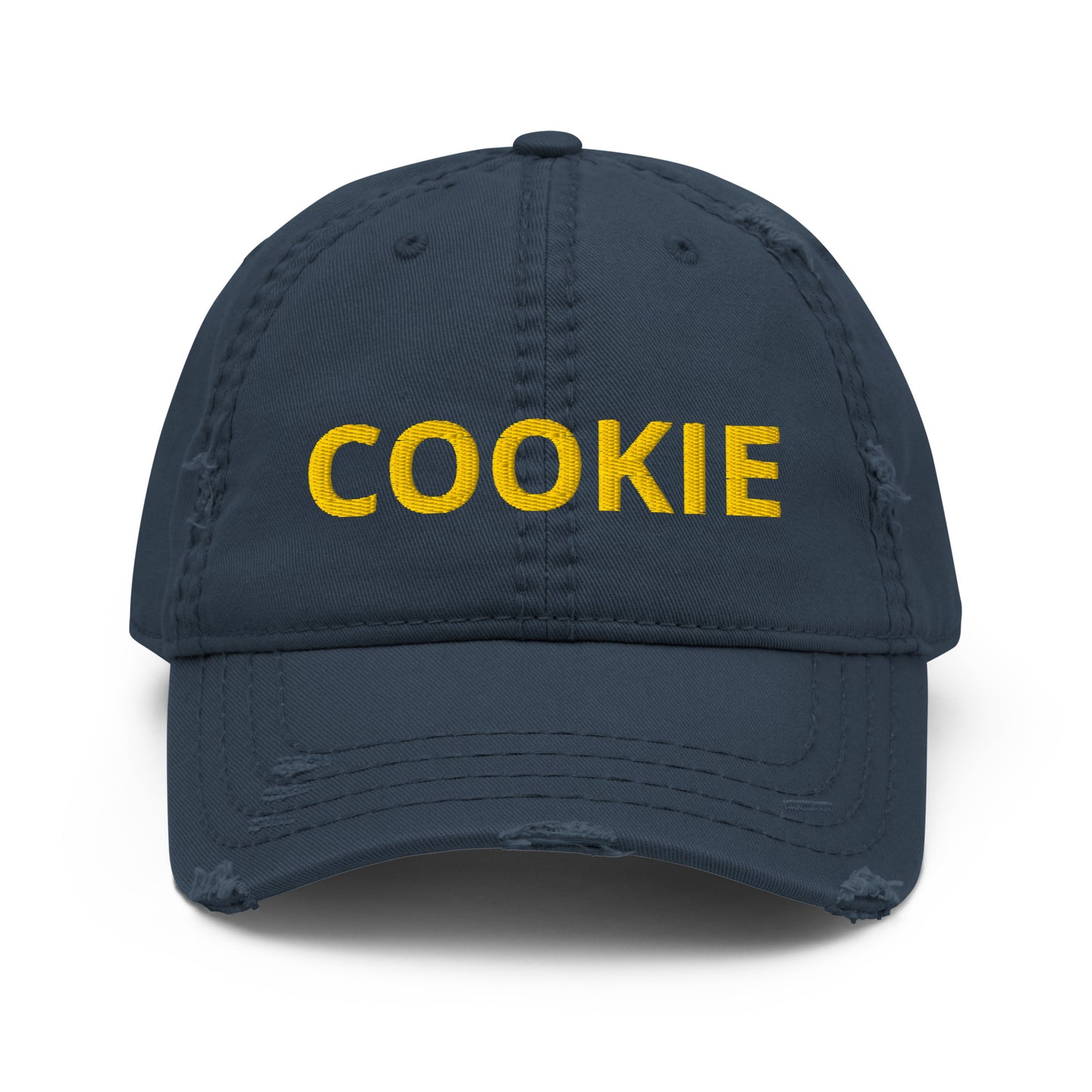 Navy Cookie Distressed Dad Hat