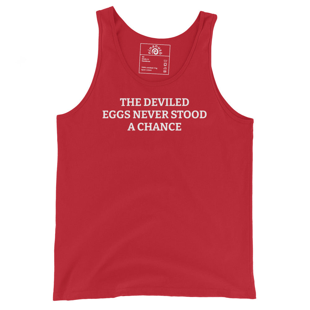 Red The Deviled Eggs Never Stood A Chance Men's Tank Top