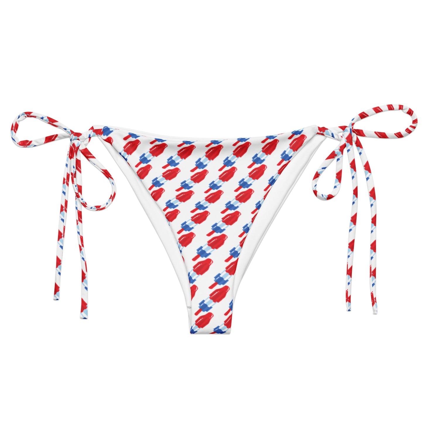 Red, White & Blue Popsicle Recycled Bikini Bottom