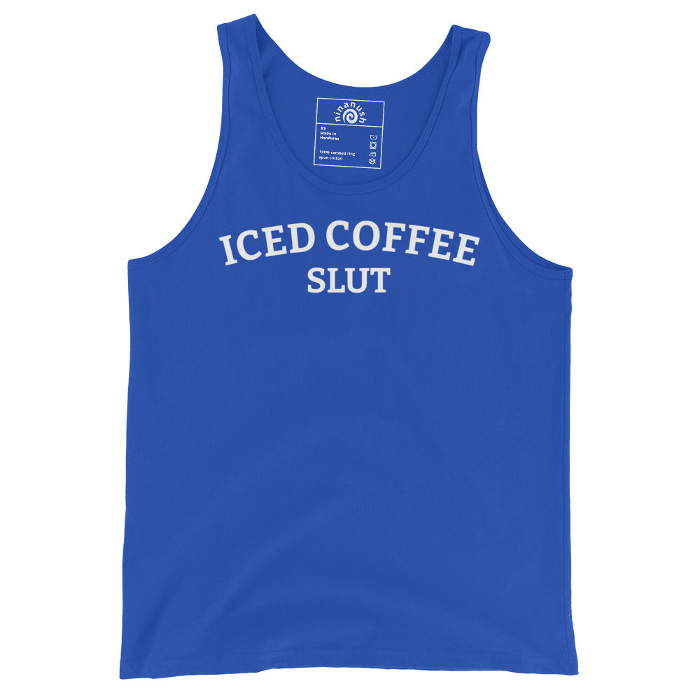 Royal Blue Iced Coffee Slut Men’s Tank Top