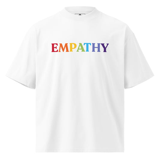 White Organic Oversized High Neck Empathy T-shirt