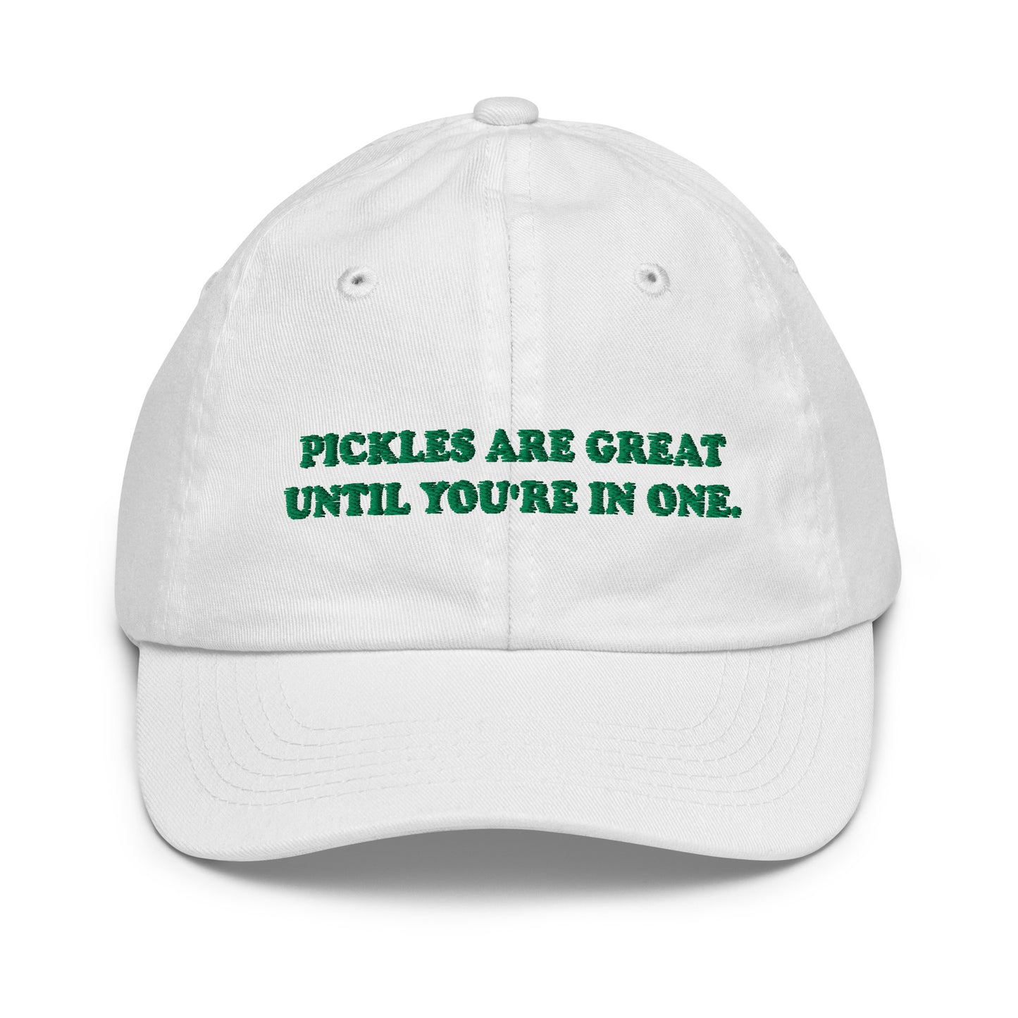 White Pickles Are Great Until You're In Once Kids Baseball Hat
