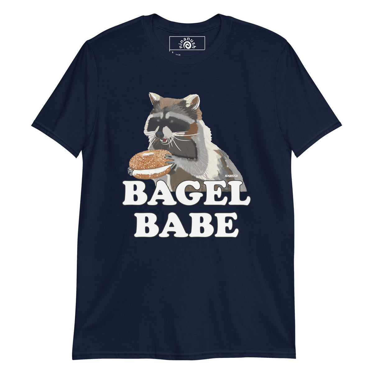 Bagel Babe Raccoon T-Shirt - ninanush