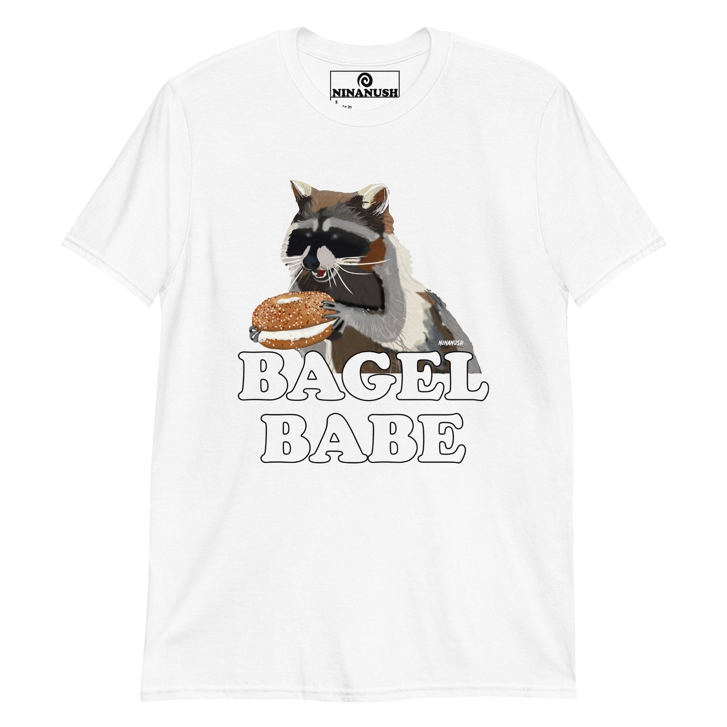 Bagel Babe Raccoon T-Shirt - ninanush