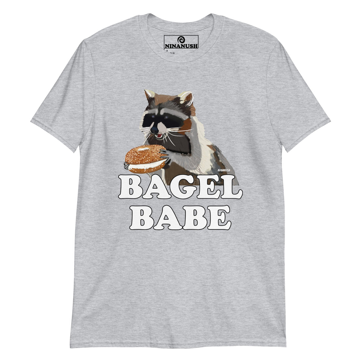 Bagel Babe Raccoon T-Shirt - ninanush