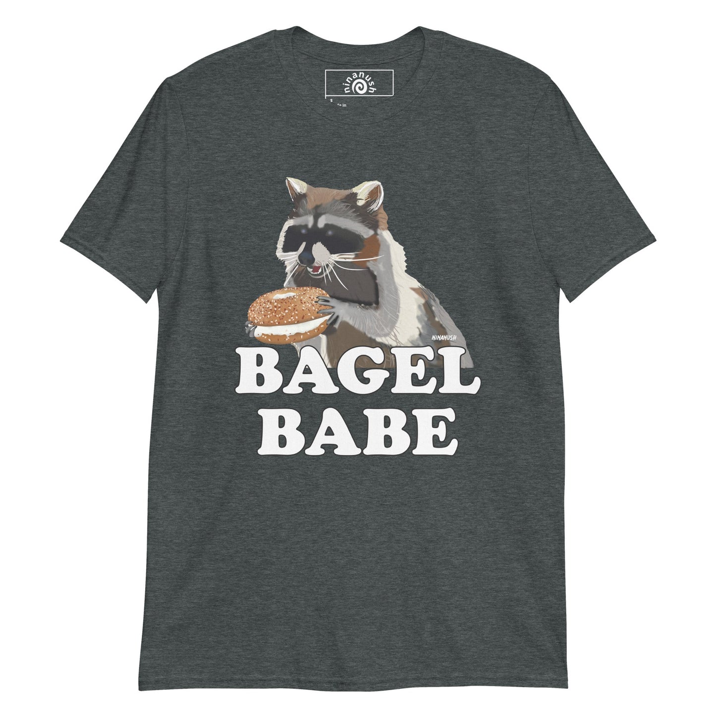 Bagel Babe Raccoon T-Shirt - ninanush