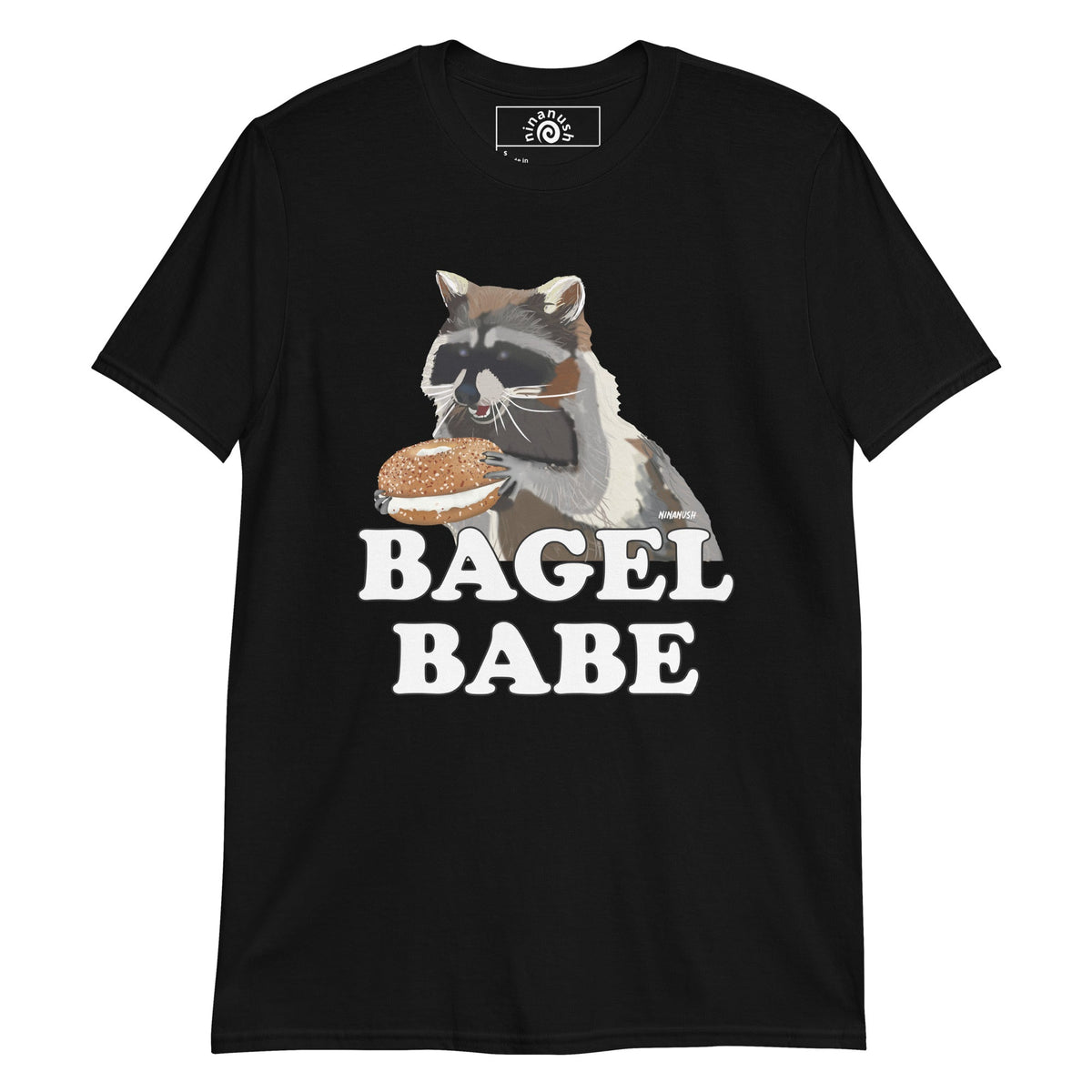 Bagel Babe Raccoon T-Shirt - ninanush