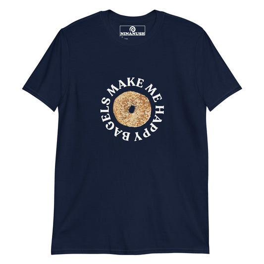 Bagels Make Me Happy T-Shirt - ninanush