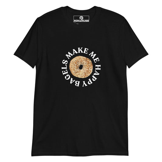 Bagels Make Me Happy T-Shirt - ninanush