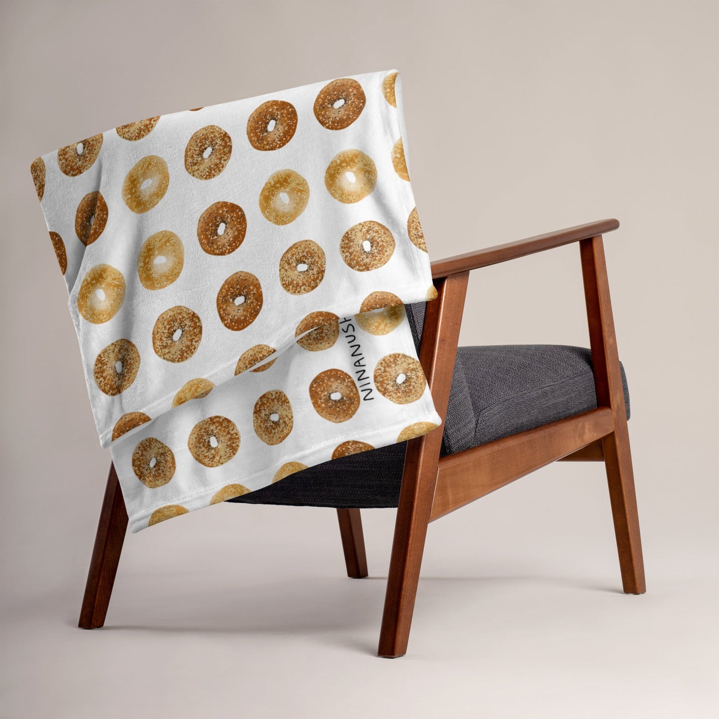 Bagels Throw Blanket - ninanush