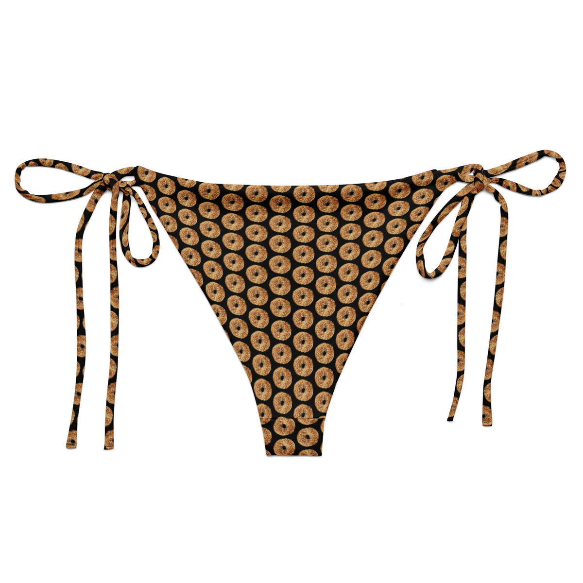 Black Everything Bagel Recycled Bikini Bottom - ninanush