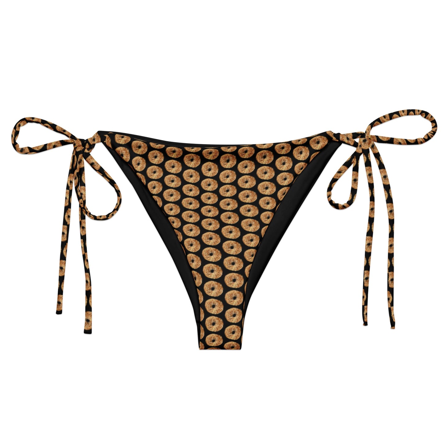 Black Everything Bagel Recycled Bikini Bottom - ninanush
